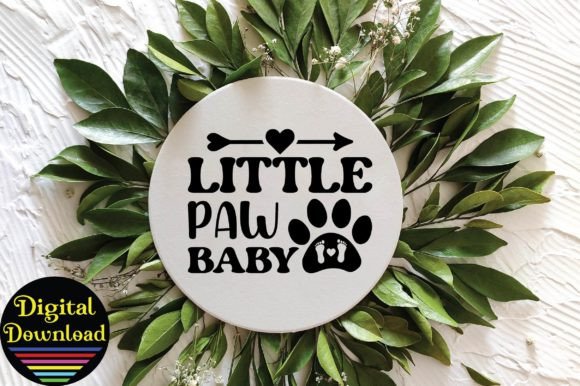 Little Paw Baby Svg for Embroidery Projects