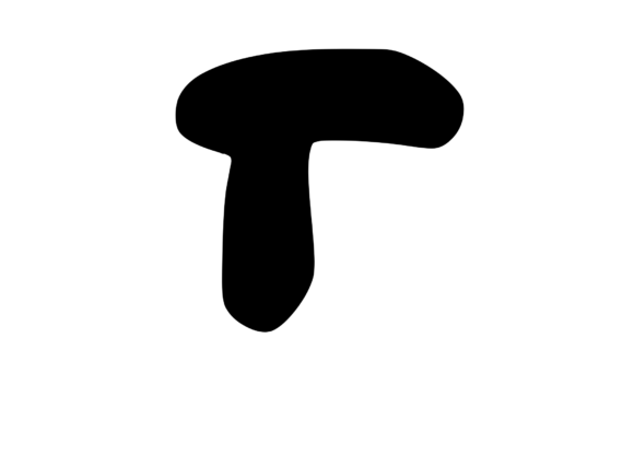 Rough Tough Fat Felt Tip Mono T Embroidery Design